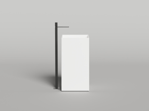 Раковина из искусственного камня S-Sense Salini ARMONIA 130511TG 50х50 напольная цвет белый - фото 3